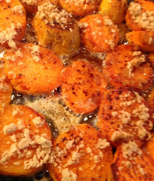 Dishfunctional Designs Fried Candied Sweet Potatoes With Caramelized Brown Sugar and Butter