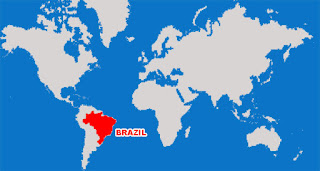 Gambar Peta letak negara Brazil