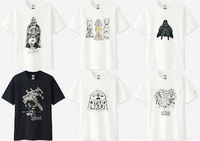 Uniqlo Star Wars 40th Anniversary Artist Collection T-Shirts by James Jarvis, Kevin Lyons & Geoff McFetridge