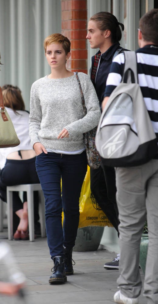 Emma Watson Emma Watson and her brother Alex at Spitalfields [August