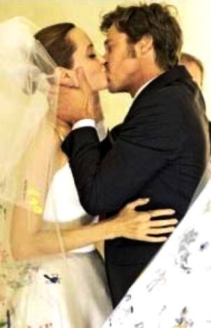 Brad Pitt y Angelina Jolie Foto de Brad Pitt y Angelina Jolie en su matrimonio