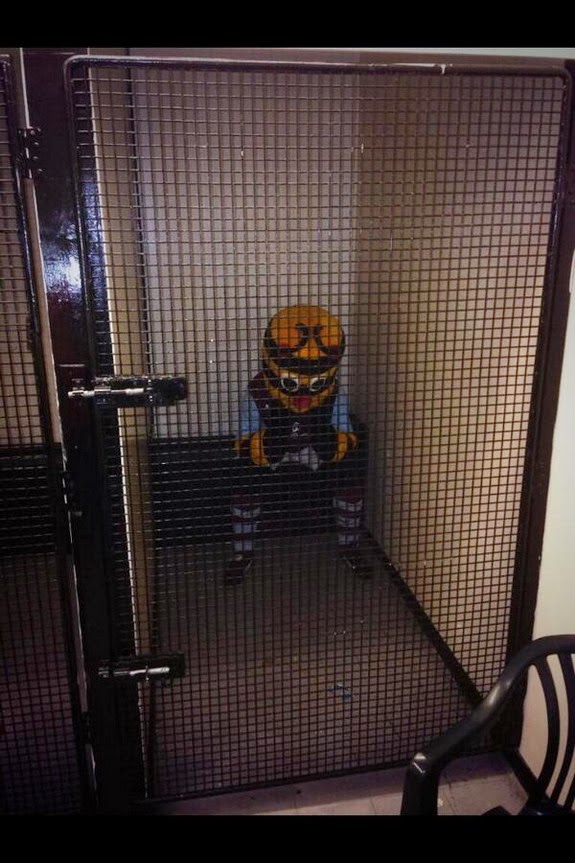 Burnley mascot sent off & 'jailed'