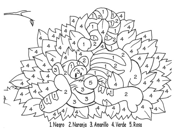 Colorea segun el numero - Imagui