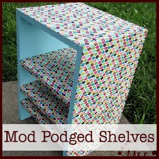 mod podge shelves