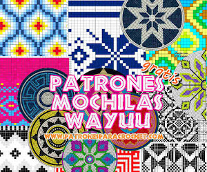 16 Patrones de Diseños Wayuu para Mochilas Crochet / Gratis