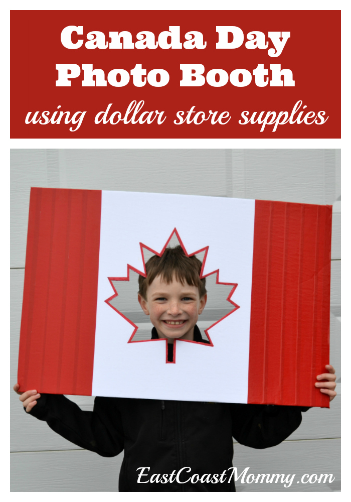 East Coast Mommy Canada Day Photo Booth (using dollar store supplies)