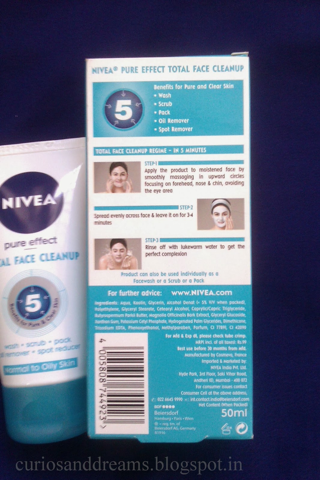 Nivea Pure Effect Total Face Clean Up  Review