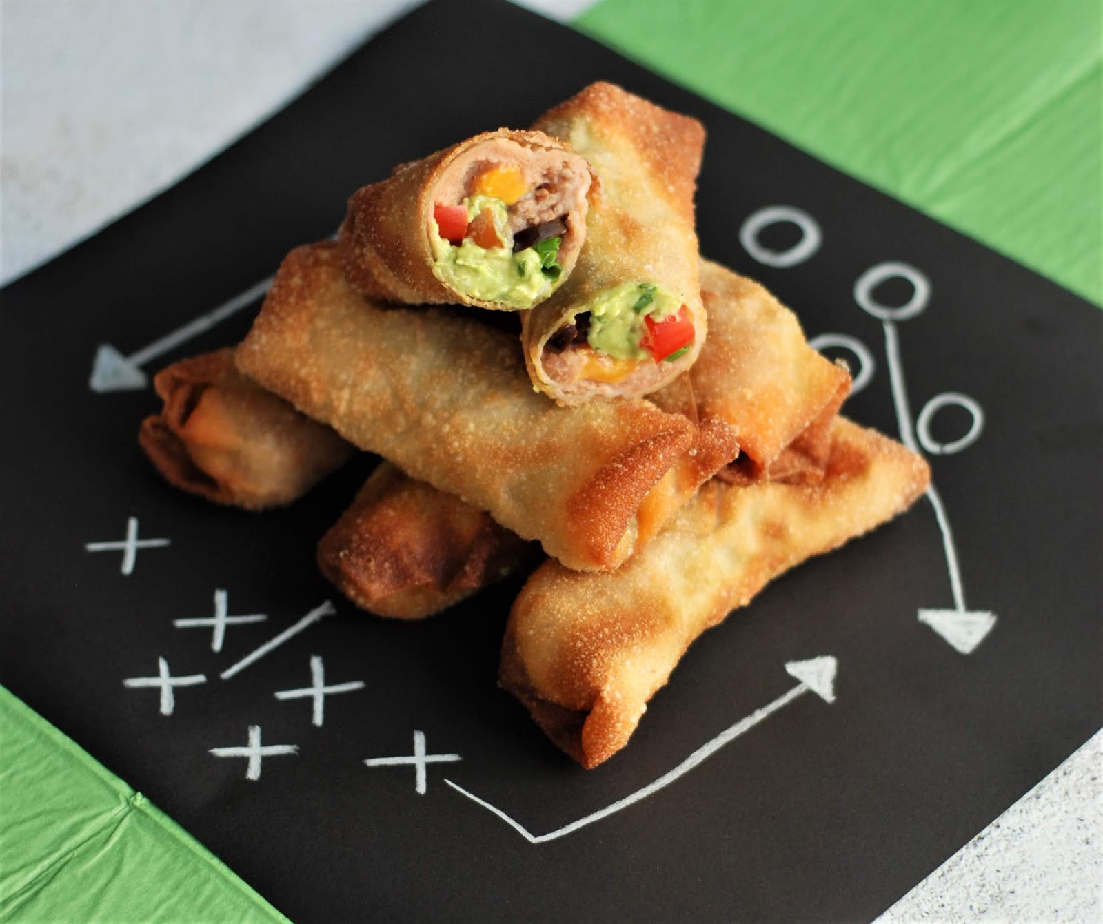 Fleur DeLectable Seven Layer Dip Egg Rolls