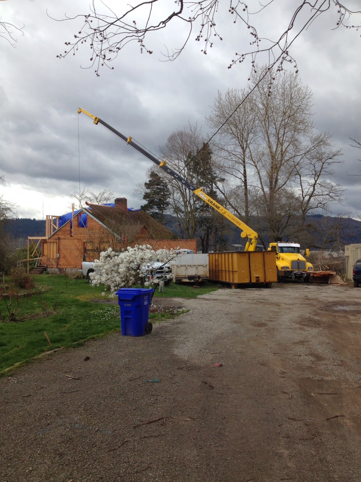 Stelter Home Reno Raising the Support Beam