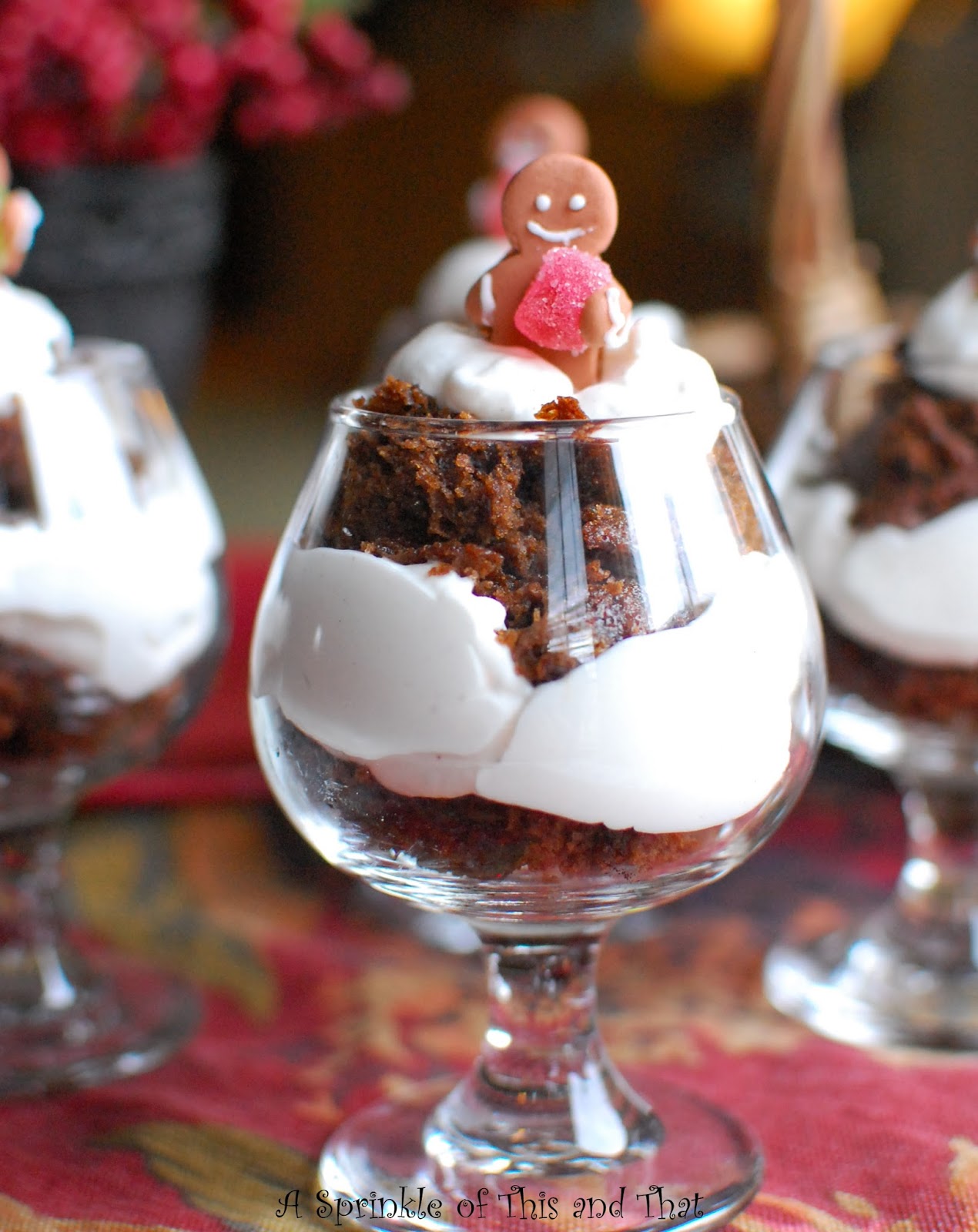 A Sprinkle Of This And That Gingerbread Tiramisu Trifles