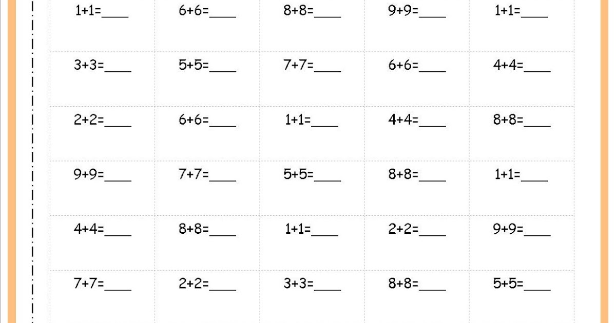 first grade math worksheets addition free printable