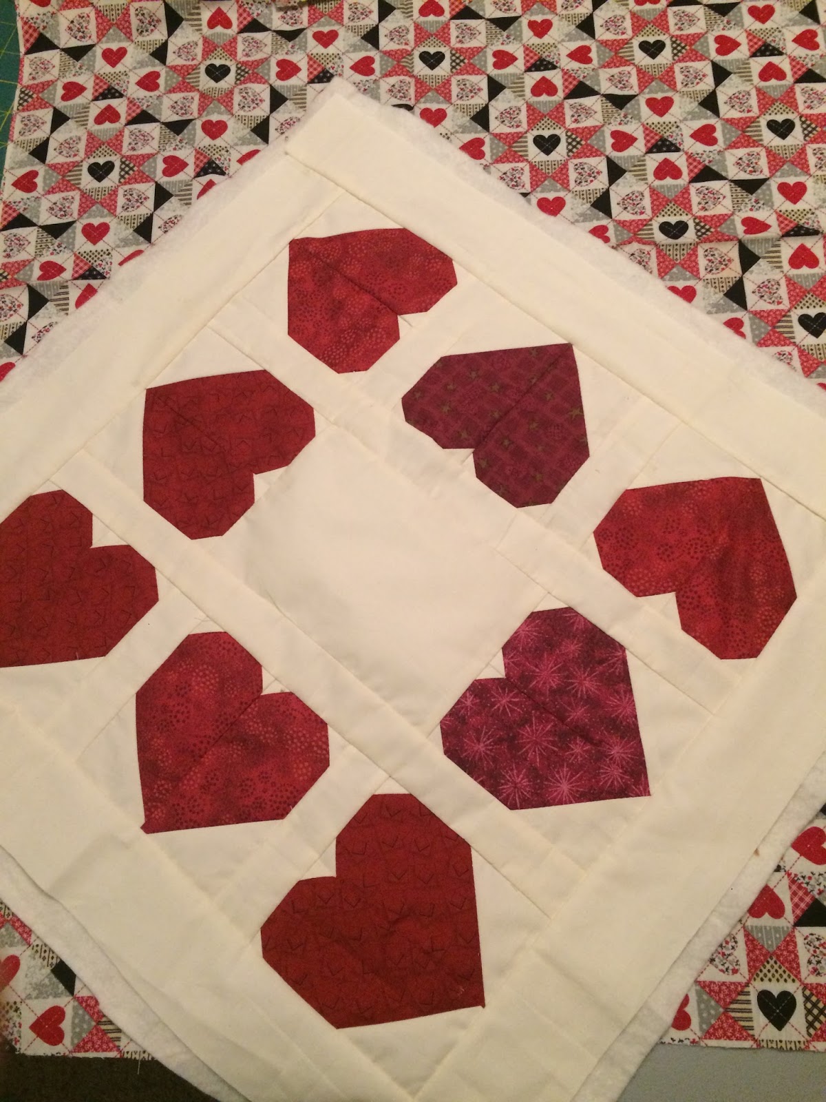 Love Laugh Quilt Hearts
