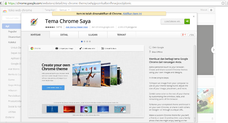 Cara Membuat Tema untuk google Chrome