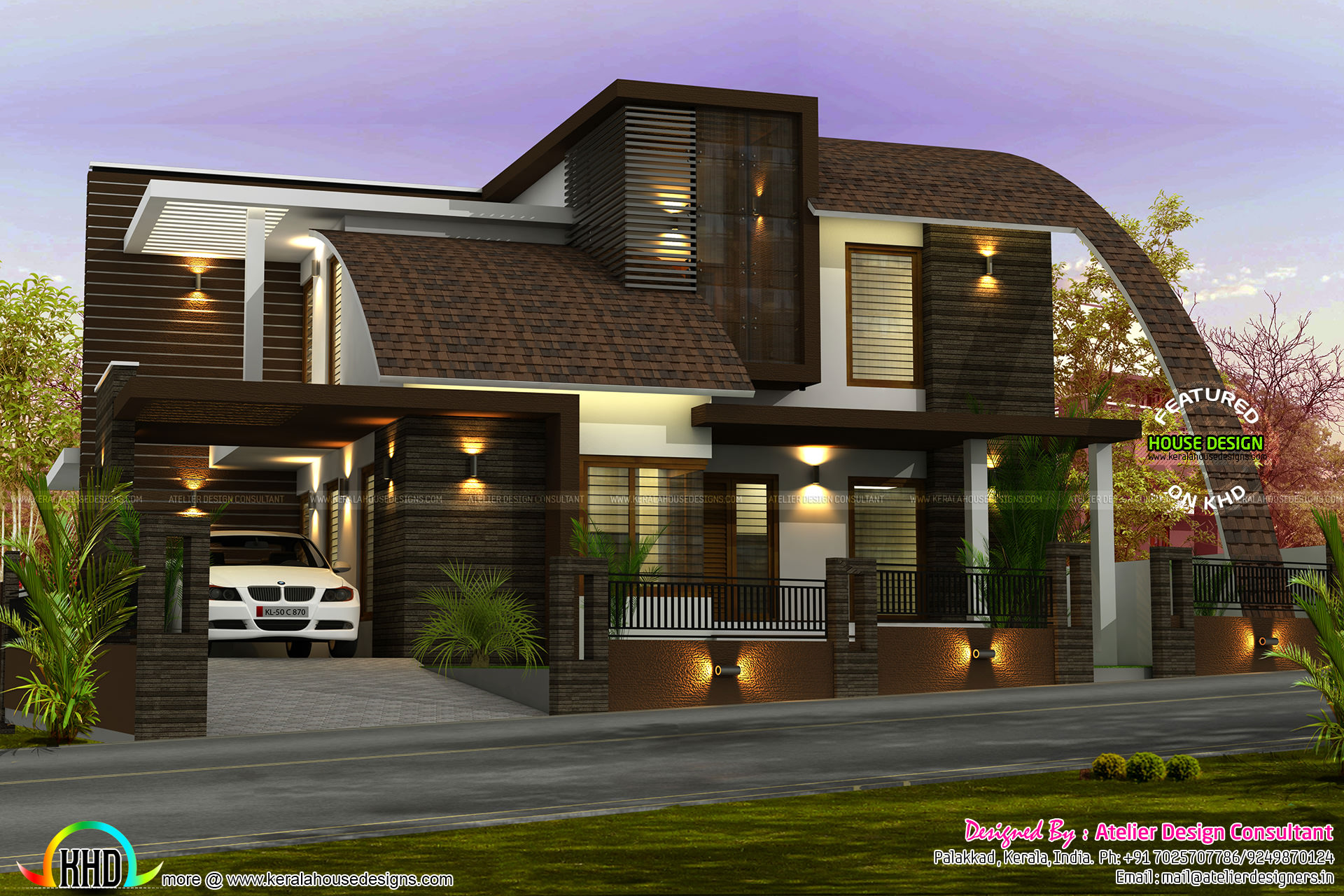 home desain minimalis 2550 sqft contemporary mix roof house