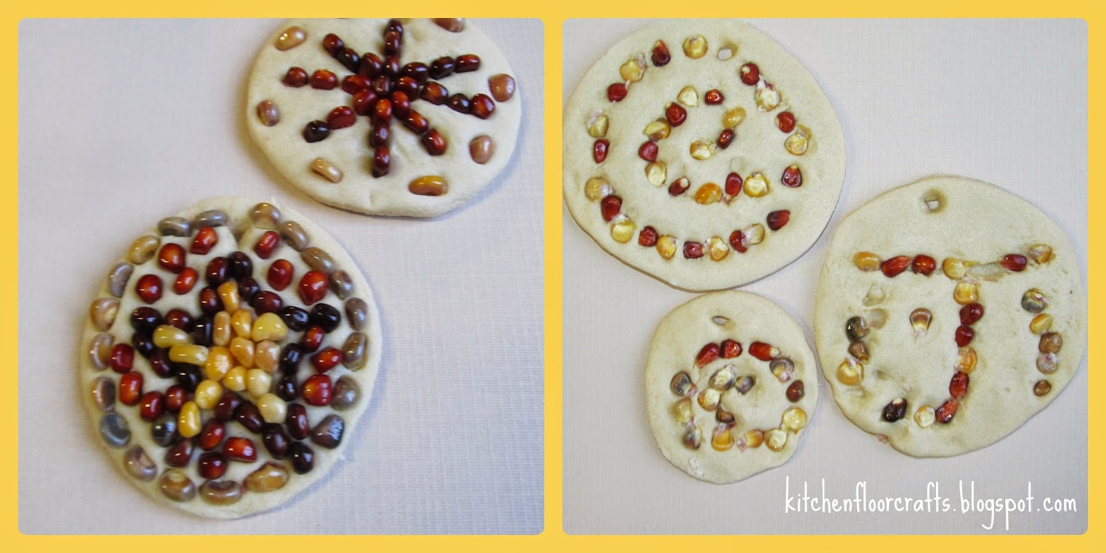 Kitchen Floor Crafts Indian Corn Mosaics and More