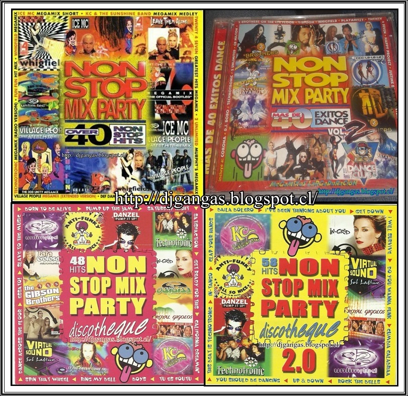 DJ GANGAS Non Stop Mix Party (Vol 1,2,3 y 4) (FLAC y MP3)