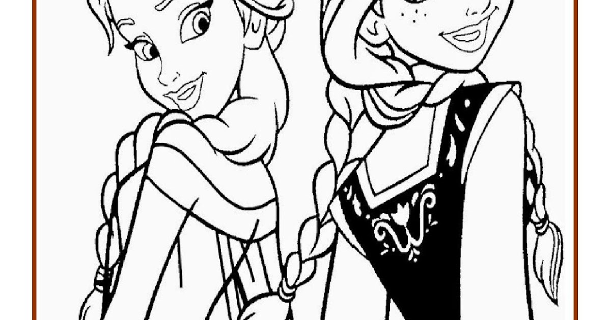 gambar mewarnai animasi frozen