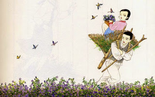Dibujo del cómic "Historias color tierra", de Kim Dong-Hwa Dibujo del cómic "Historias color tierra", de Kim Dong-Hwa