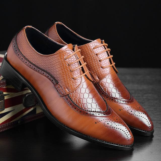 Men's Classic British Style Business Dress Shoes