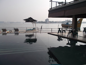 Plush view Of Willingdon Island  from swimming pool Of "Xandari Harbour" boutique hotel