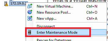 VMWare: ESXi modo mantenimiento