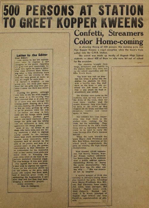 1950`s Flin Flon Kopper Kweens Yearbook Manitoba Basketball Hall of