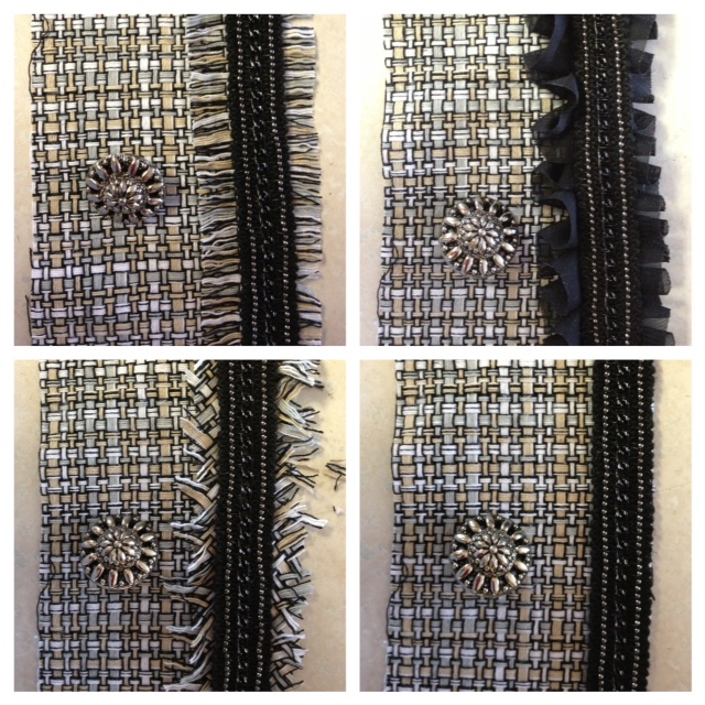 Just Keep Sewing Chanel Tweed Jacket Underway Trim and Fringe