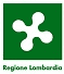 La rosa camuna bianca su sfondo verde, logo di Regione Lombardia