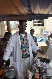 Medical staff volunteering with Doctors Without Borders/ Médecins Sans Frontières (MSF) in Duekoue Western Cote d'Ivoire