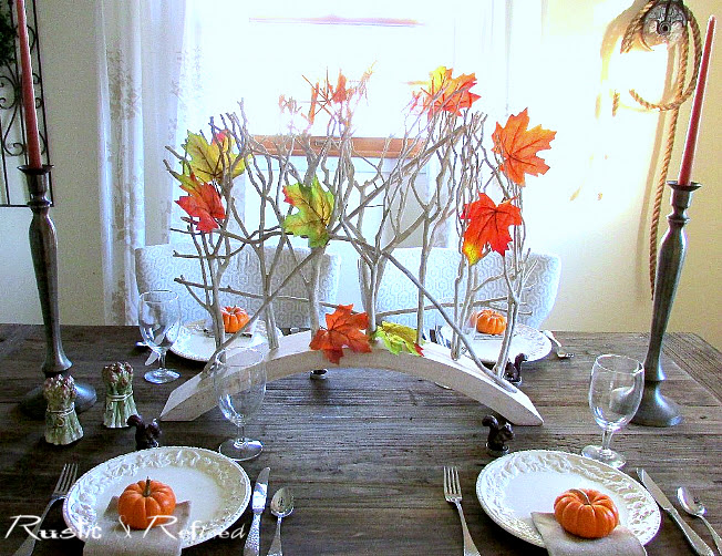 Creative fall centerpiece ideas for casual dining.
