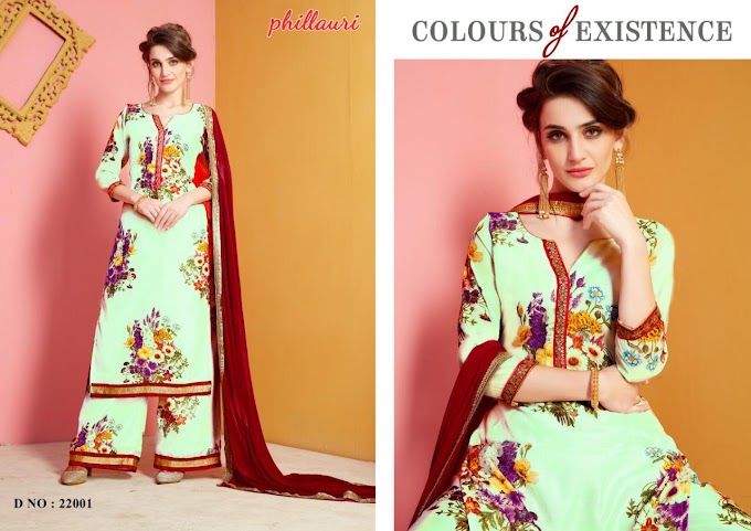 phillauri vol 9 Kesari export Chanderi Salwar Suits new design 