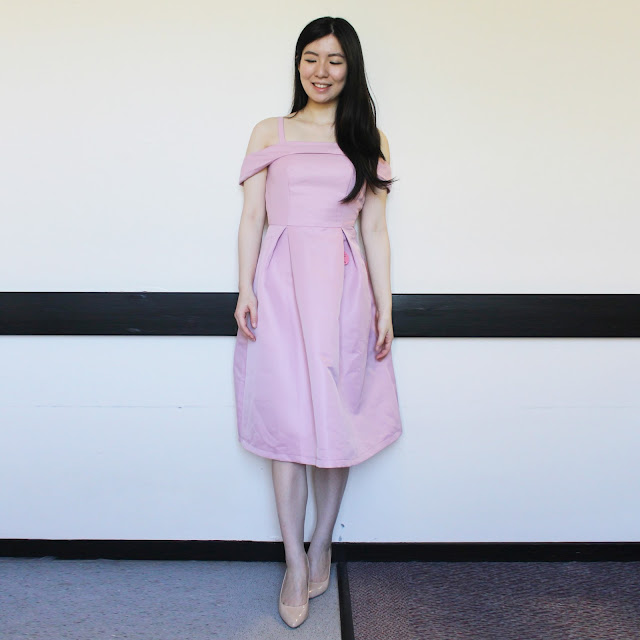 chi chi london review, chi chi clothing review 2017, Chi Chi London Pattie Dress Blog Review, Blog Review chi chi clothing, pink bardot prom dress