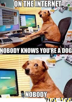 Funny dog with the web name doogle