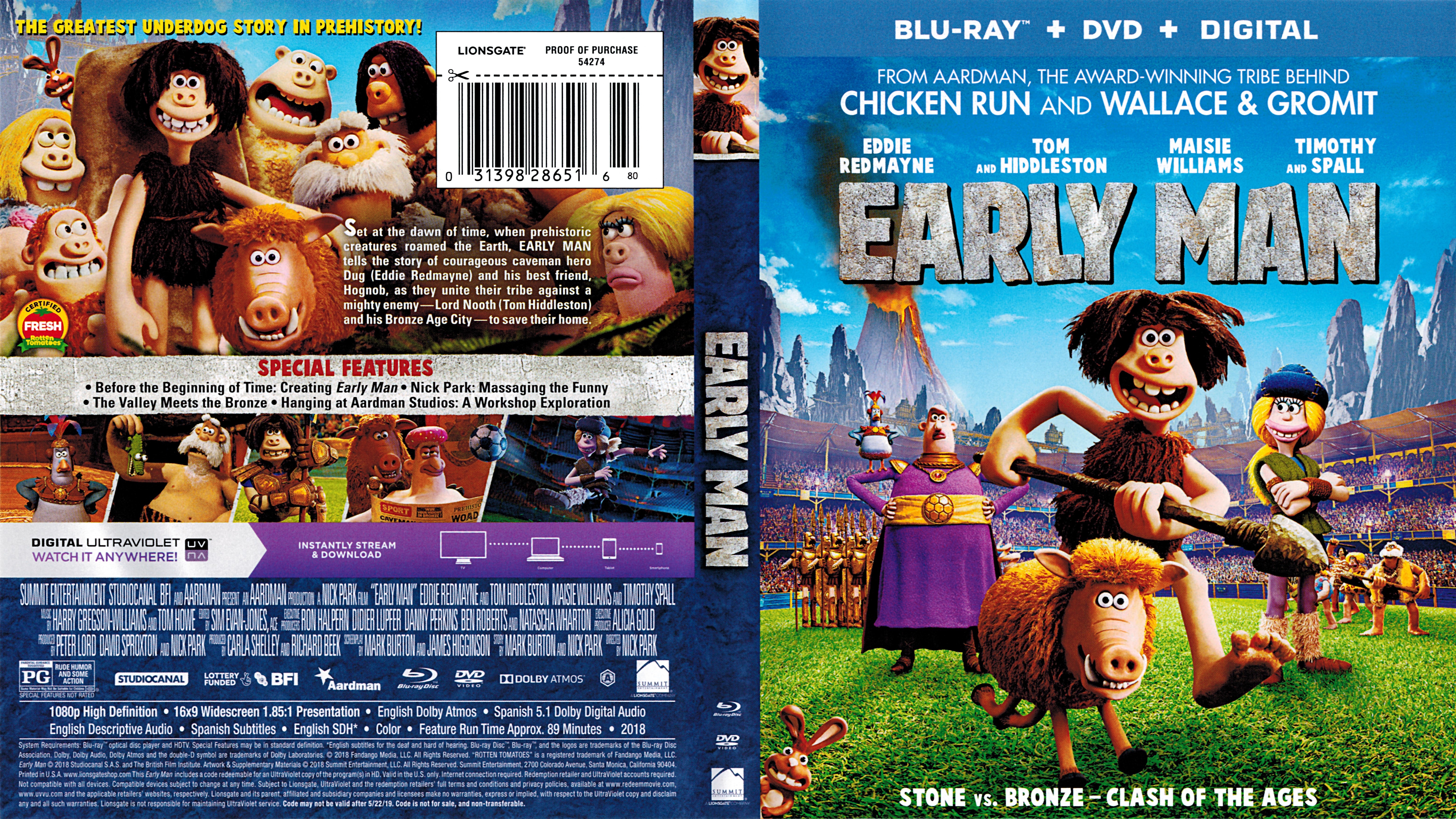 Early Man Bluray Cover | Cover Addict - Free DVD, Bluray Covers and Movie Posters6240 x 3510
