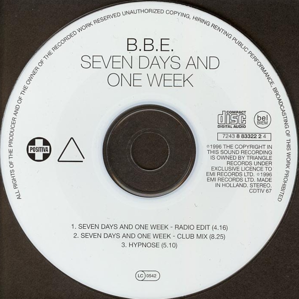 Best days перевод песни. BBE Seven Days and one week. Обложка альбома b.b.e. - Seven Days and one week. Seventh e24.