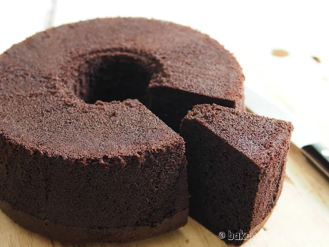 Japanese Dark Pearl Chocolate Chiffon Cake