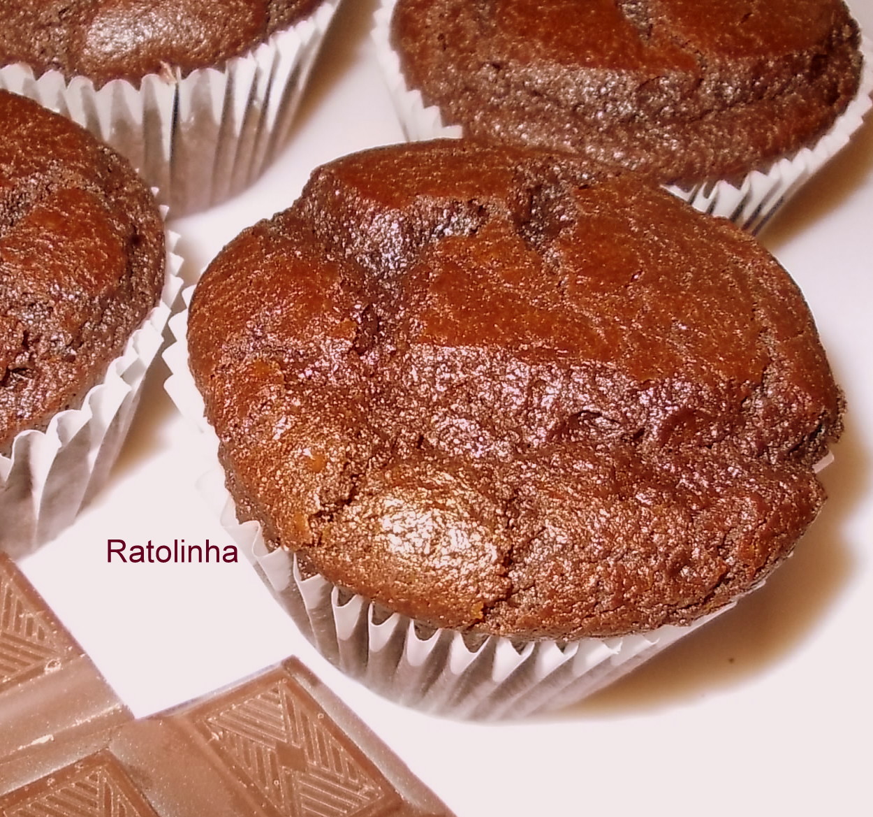 Muffins de Chocolate Receita rápida e simples de fazer