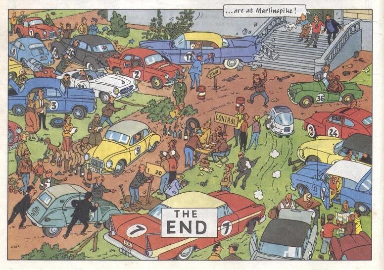 Alien Explorations: "The Adventures of Tintin : The Red Sea car rally illustration by Hergé references the Henu Barque