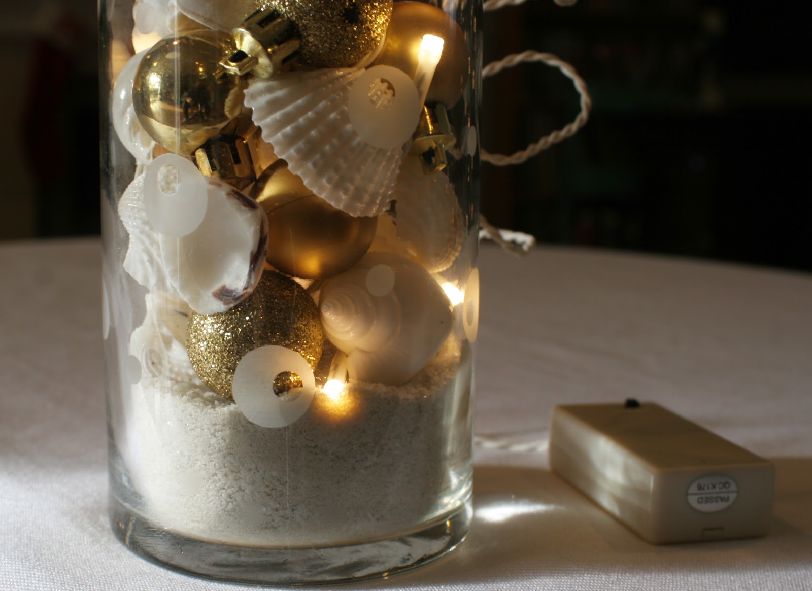 Holiday Style Glowing Shell Vase DIY SolEscapes Blog Style, Living