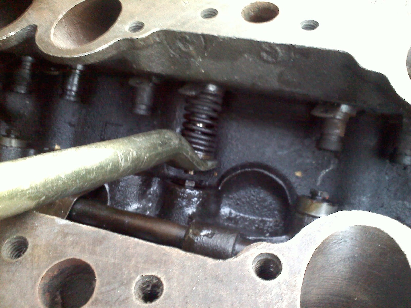 Removing valves from flathead ford