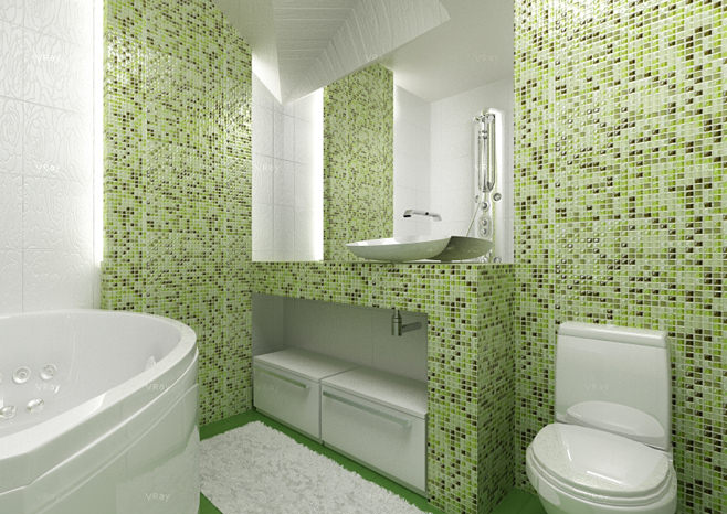 Ванная комната в зеленом цвете 2017: фото и советы
