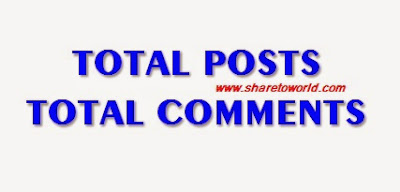 How to Show Total Posts and Comments in Blogger