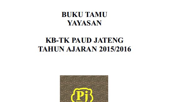 Contoh Buku Tamu Yayasan di Lembaga PAUD