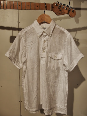 FWK by Engineered Garments Popover Shirt in White Paisley Damask