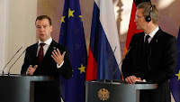 Russian President Dmitry Medvedev, left, and German President Christian Wulff.