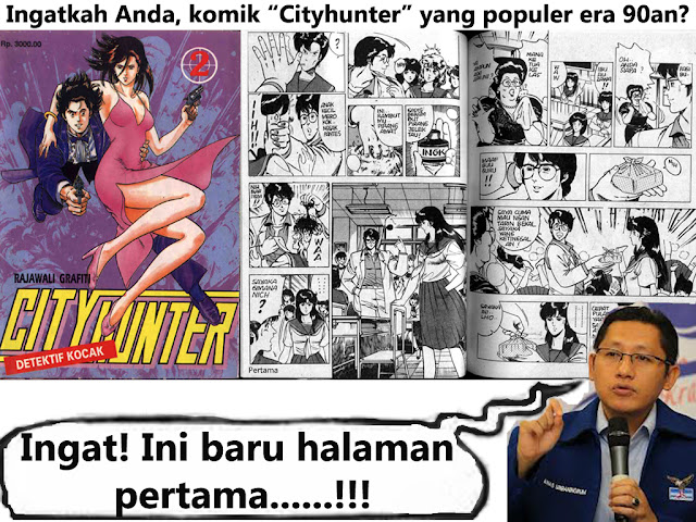 Hobby Mas Nanas Ubaningrum sewaktu jadi mahasiswa tahun 90an, selain aktif di HMI juga suka baca komik "CityHunter"