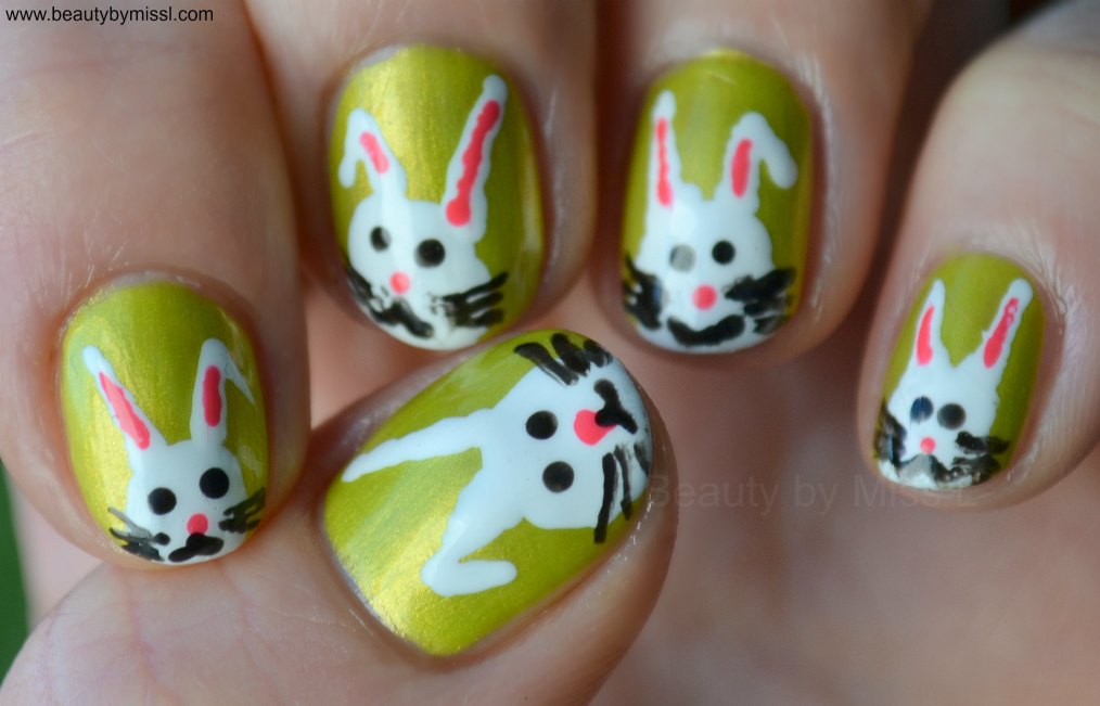 Simple bunny nail art & tutorial Beauty by Miss L