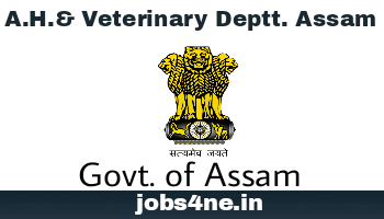 A.H. & Veterinary Deptt. Assam Recruitment for 188 Nos. Veterinary