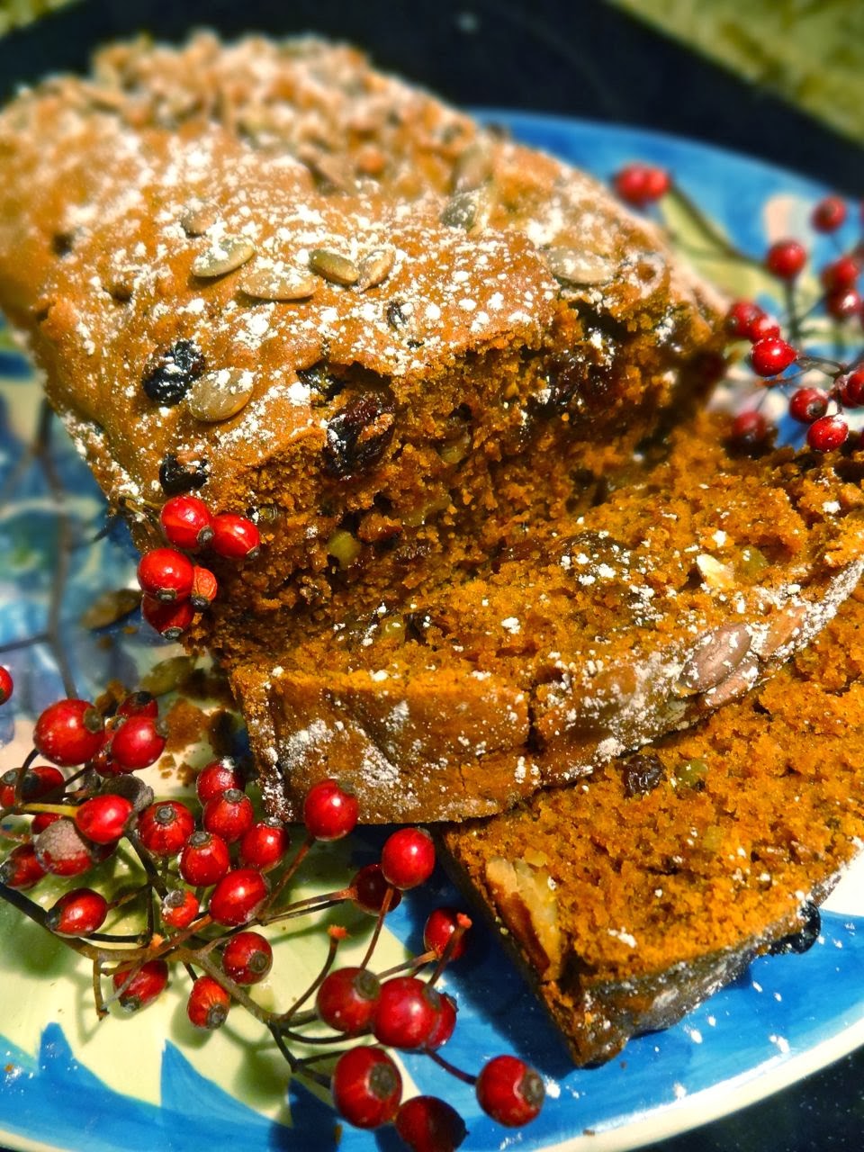 Scrumpdillyicious: Spiced Pumpkin Bread with Nuts, Raisins & Seeds