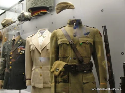 military uniforms displayed at Presidio Heritage Gallery in Officers Club at the Presidio in San Francisco, California